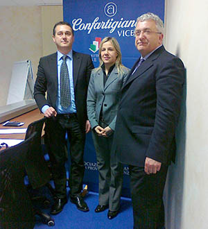 Nerio Dalla Vecchia, l'on. Manuela Lanzarin e Lorenzo Bari