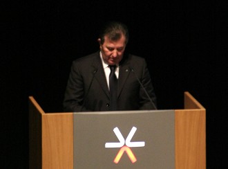 Giuseppe Sbalchiero durante il suo intervento