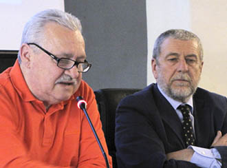 Il presidente dell'Accademia di Este, Venanzio Rosina, e il direttore Giorgio Bido