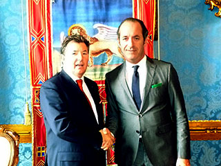 Giuseppe Sbalchiero (presidente Frav) e Luca Zaia (presidente Regione Veneto)
