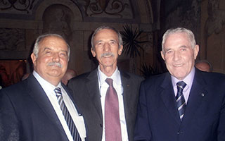 Giampaolo Palazzi (presidente nazionale ANAP), Valerio De Pellegrin (presidente ANAP Veneto) e Gino Cogo (presidente ANAP Vicenza)