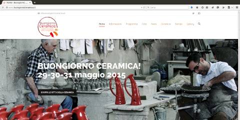 La home page del sito www.buongiornoceramica.it