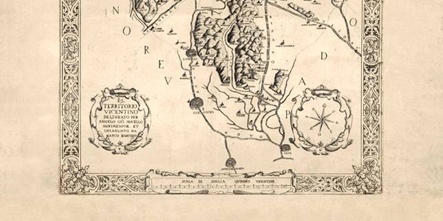 Particolare della Mappa Topografica del Territorio Vicentino (1676)