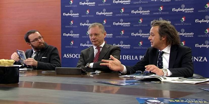 Jacopo Bulgarini d'Elci (vicensindaco Vicenza), Agostino Bonomo (presidente Confartigianato Vicenza) e Mauro Dalla Villa (Fita Veneto) Jacopo Bulgarini d'Elci (vicensindaco Vicenza), Agostino Bonomo (presidente Confartigianato Vicenza) e Mauro Dalla Villa (Fita Veneto)