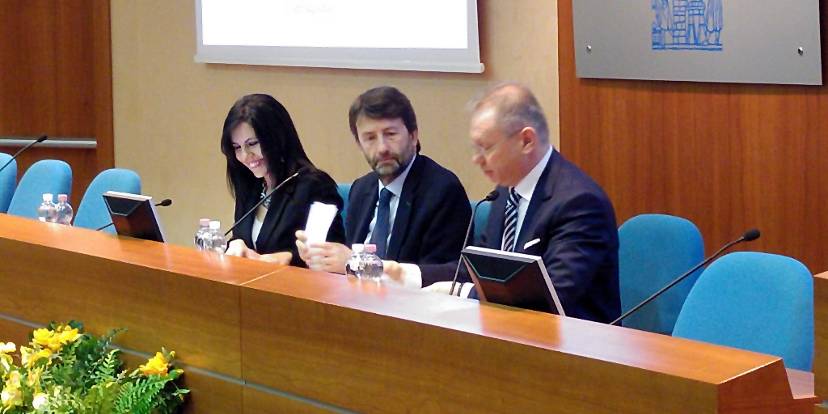 L'on. Daniela Sbrollini, il ministro Dario Franceschini e il presidente Confartigianato Agostino Bonomo