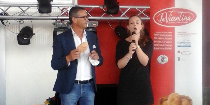 Nerio Dalla Vecchia (Confartigianato) e Lucia Rudella (panificio Gasparini)