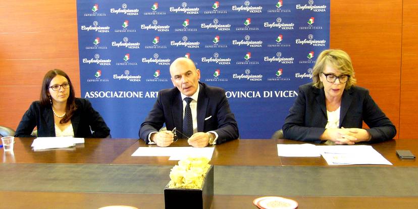 Francesca Alice Vianello (Università di Padova), Pietro Francesco De Lotto (Confartigianato Vicenza) e Tiziana Pettenuzzo (Cesar) Francesca Alice Vianello (Università di Padova), Pietro Francesco De Lotto (Confartigianato Vicenza) e Tiziana Pettenuzzo (Cesar)