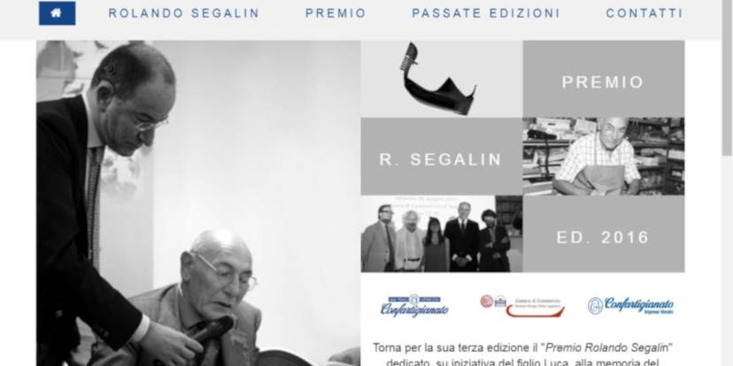 La home page del sito dedicato al premio La home page del sito dedicato al premio