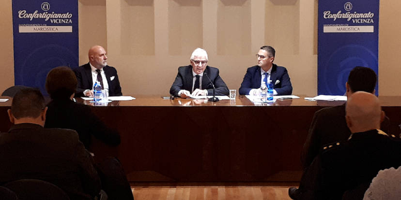 Gianluca Cavion, Franco Valter Marcon e Nerio Dalla Vecchia a Marostica Gianluca Cavion, Franco Valter Marcon e Nerio Dalla Vecchia a Marostica