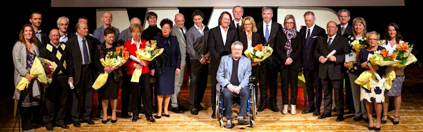 Il gruppo dei premiati del 2017 a Thiene