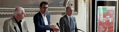 L'assessore Claudio Cicero, il sindaco Francesco Rucco e il presidente Confartigianato Agostino Bonomo