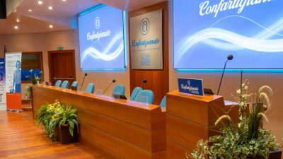 Palco sala Fondatori - Contro Congressi Confartigianato Vicenza