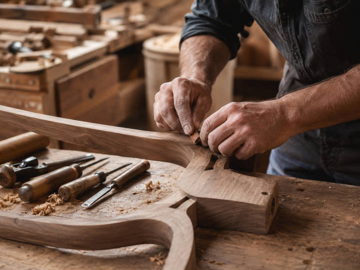 Interno contemporaneo in legno ispirato all’arredo di montagna